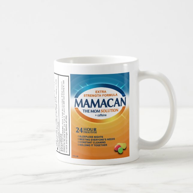 Taza De Café Regalo para mamá: ¡Mamacan! El suplemento de mamá (Derecha)
