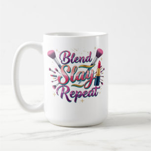 Taza De Café Regalo para maquilladora Mezcla Derrota Repite Est