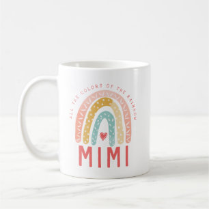 Taza De Café Regalo Para Mimi Todos los colores del arco iris