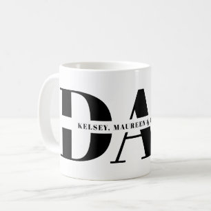 Taza De Café Regalo para papá con nombres de niños