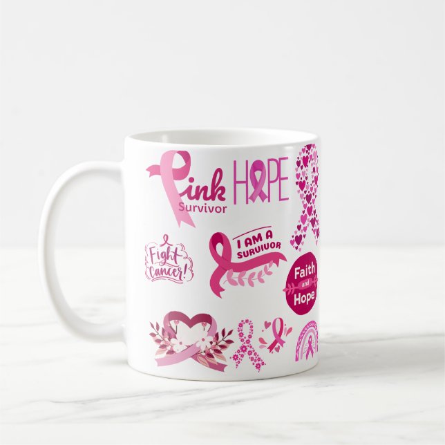 Taza De Café Regalo para sobreviviente de cáncer (Izquierda)