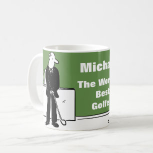 Taza De Café Regalo para un golfista. El mejor golfista del mun