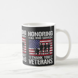 Taza De Café Regalo Patriótico de Servicio Militar Gracias Vete