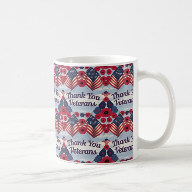 Taza De Café Regalo patriótico para el Día de los Veteranos (Derecha)