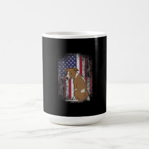 Taza De Café Regalo Patriótico Whippet American Flag Perg Lover