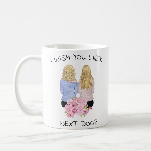 Taza De Café Regalo personal - Te deseo vivir al lado (Izquierda)