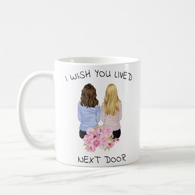 Taza De Café Regalo personal - Te deseo vivir al lado (Izquierda)