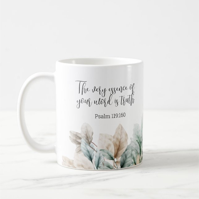 Taza De Café Regalo personalizado 2023 JW año texto Salmo 119:1 (Izquierda)
