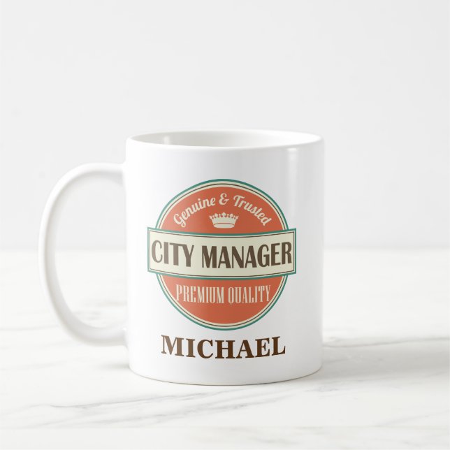 Taza De Café Regalo personalizado administrador municipal de la (Izquierda)