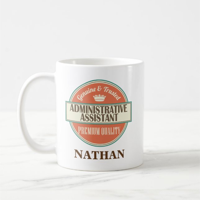 Taza De Café Regalo personalizado ayuda administrativa de la (Izquierda)