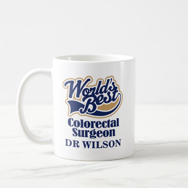 Taza De Café Regalo personalizado cirujano colorrectal de la (Izquierda)