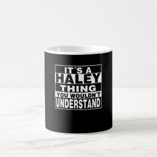 Taza De Café Regalo personalizado con apellido HALEY