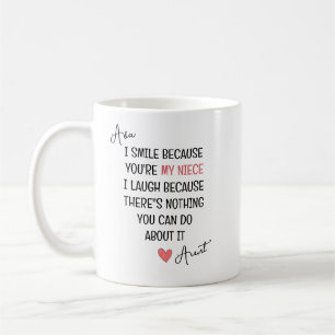 Taza De Café Regalo personalizado con cita - Eres mi sobrina