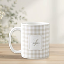 Regalo personalizado con inicial y nombre en cuadr