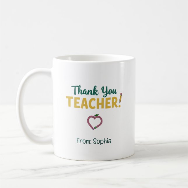 Taza De Café Regalo Personalizado de Agradecimiento para el Mae (Izquierda)