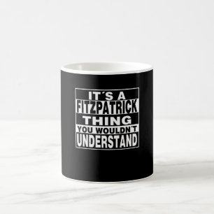 Taza De Café Regalo personalizado de apellido FITZPATRICK