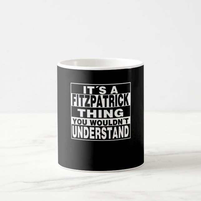 Taza De Café Regalo personalizado de apellido FITZPATRICK (Centro)