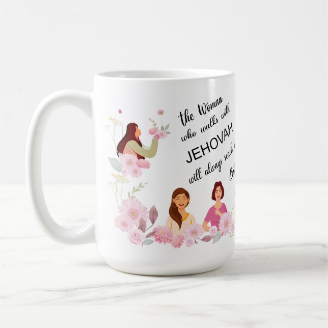 Taza De Café regalo personalizado de cita de la hermana JW (Izquierda)