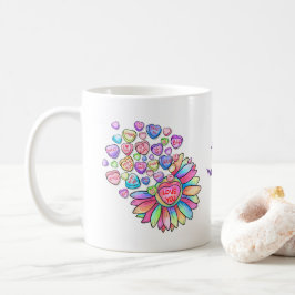 Taza De Café Regalo personalizado de corazones de caramelo para