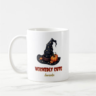 Taza De Café Regalo personalizado de Halloween malvadamente lin