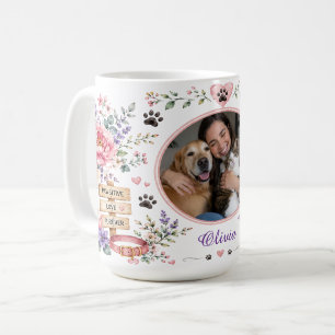 Taza De Café Regalo personalizado de impresión de pata floral c
