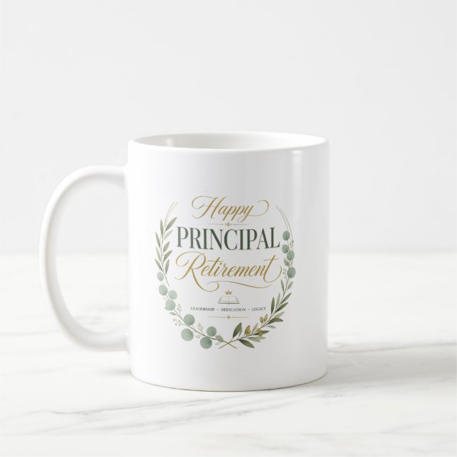 Taza De Café Regalo Personalizado de Jubilación Feliz para Dire (Izquierda)
