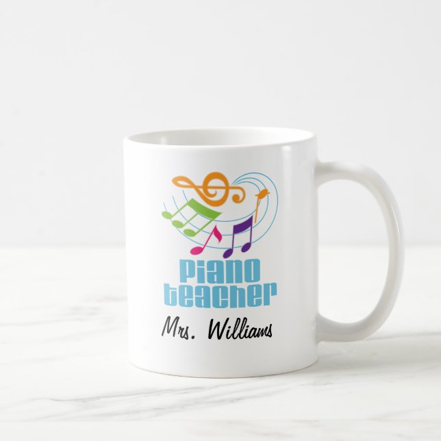 Taza De Café Regalo personalizado de la música del profesor de (Derecha)