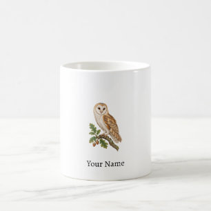 Taza De Café Regalo personalizado de lechuza común con nombre y