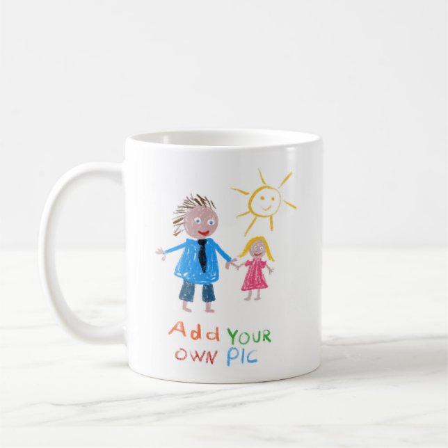 Taza De Café Regalo personalizado de niños, padre del día de (Izquierda)
