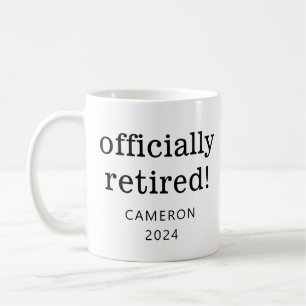 Taza De Café Regalo Personalizado de Nombre y Año de Jubilación