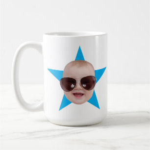 Taza De Café Regalo personalizado de Office Star Face Personali