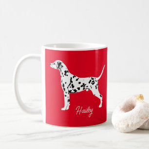 Taza De Café Regalo personalizado de perro visto de Dalmacia