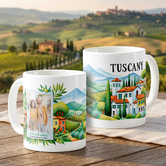 Taza De Café Regalo personalizado de viaje a Toscana con foto y