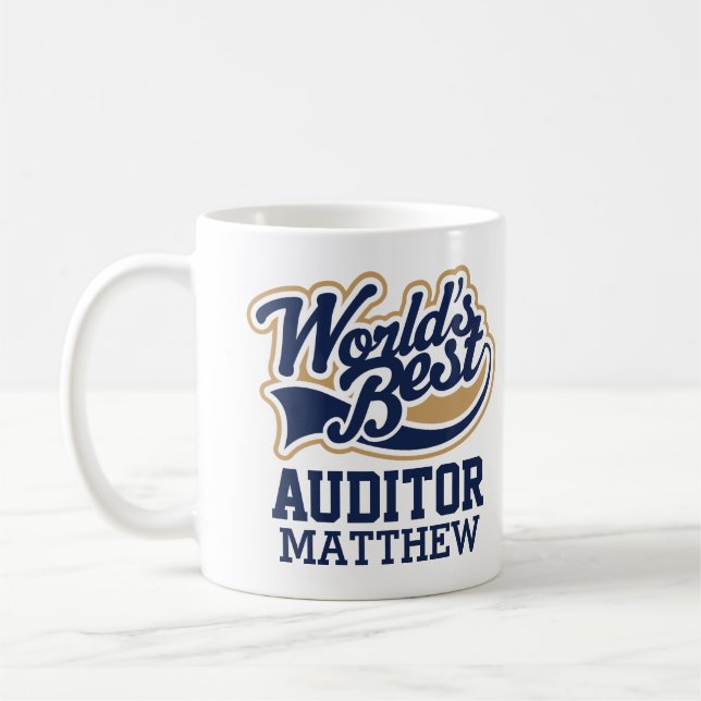 Taza De Café Regalo personalizado del auditor (Izquierda)