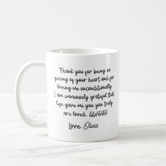 Taza De Café Regalo personalizado del Día de la Madre Madre Mad (Izquierda)