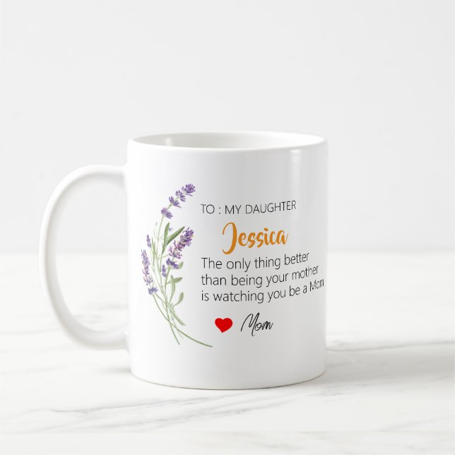 Taza De Café Regalo personalizado del día de la madre por la hi (Izquierda)