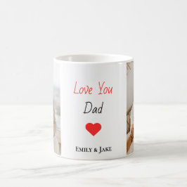 Taza De Café Regalo personalizado del Día del Padre Mug con nom