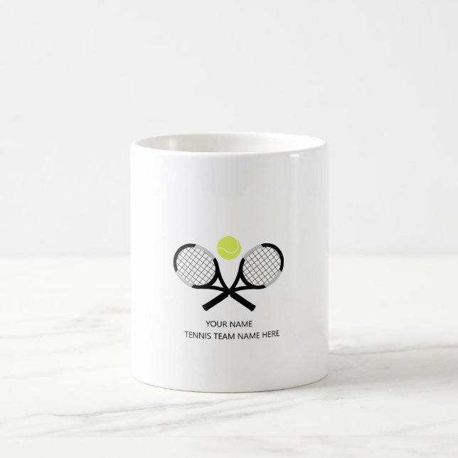 Taza De Café Regalo personalizado del equipo de tenis (Centro)