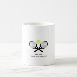Taza De Café Regalo personalizado del equipo de tenis