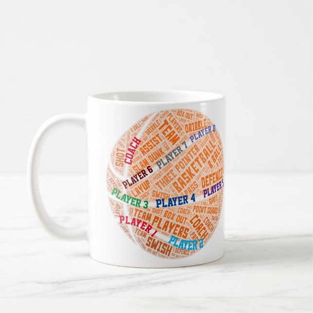 Taza De Café Regalo personalizado del jugador de Keychain-Baske (Izquierda)