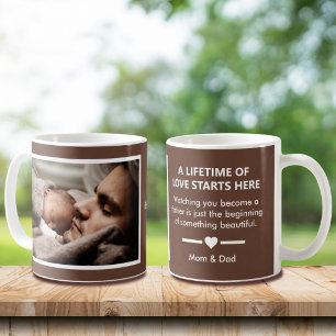 Taza De Café Regalo personalizado del primer día del padre de p