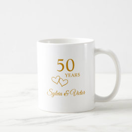 Taza De Café Regalo Personalizado Elegante Moderno para 50 Aniv