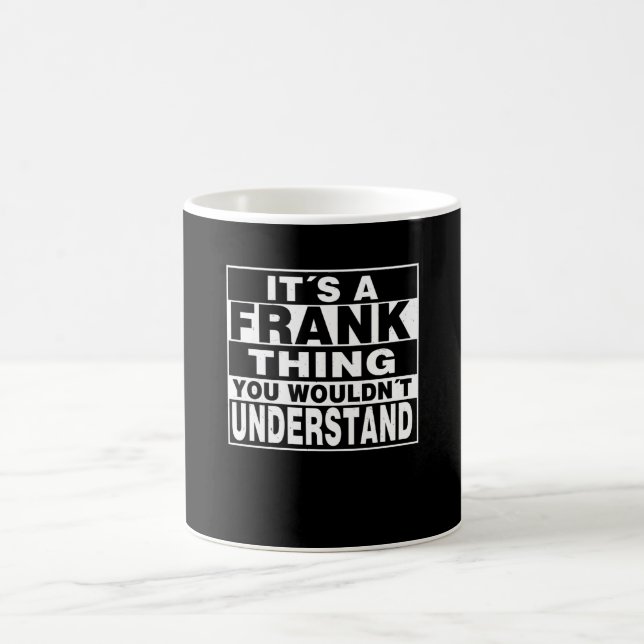 Taza De Café Regalo personalizado FRANK Surname (Centro)