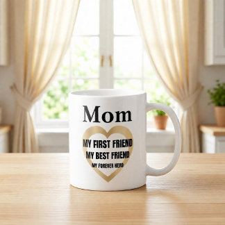 Taza De Café Regalo Personalizado Mamá Mi Primera Amiga