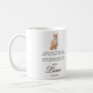 Taza De Café Regalo Personalizado Moderno Para El Gato De Novia