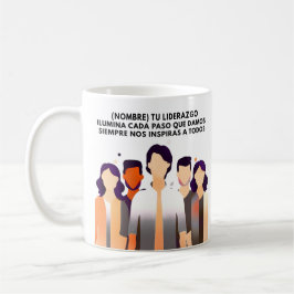 TAZA DE CAFÉ REGALO PERSONALIZADO(NOMBRE)LIDERAZGO INSPIRA