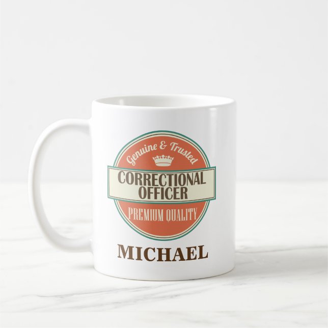 Taza De Café Regalo personalizado oficial correccional de la (Izquierda)