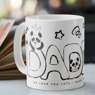 Taza De Café Regalo Personalizado Papá Panda Lindo