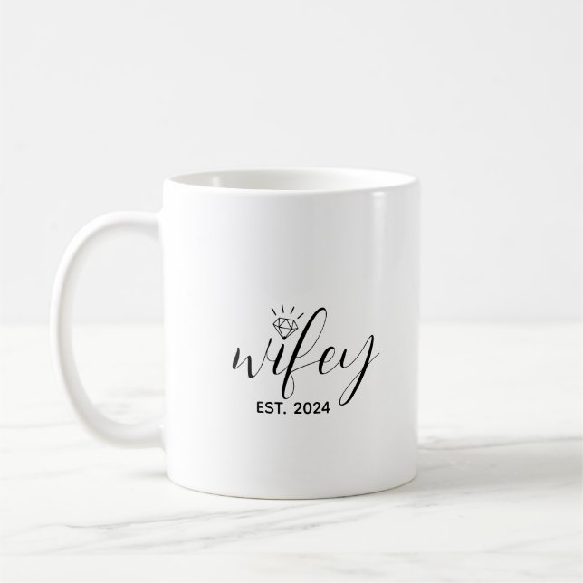 Taza De Café Regalo personalizado para aniversario de bodas EST (Izquierda)