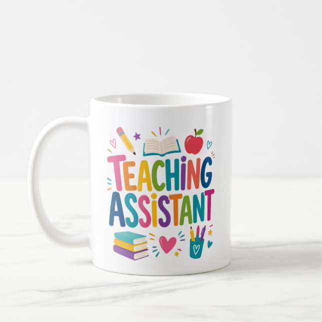 Taza De Café Regalo personalizado para asistente de enseñanza (Izquierda)